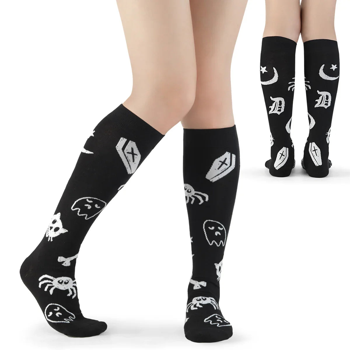 Coffin Knee High Socks